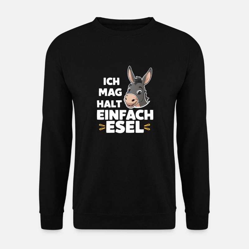 Esel Eselchen Maultier Muli - Unisex Pullover - Schwarz