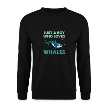 killer whale Design for a killer whale fan - Unisex Sweatshirt - black - Front - Alina (178cm) & Michal (187cm)