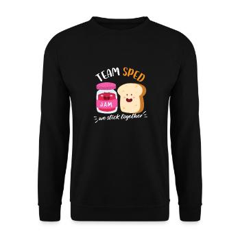 jam lover bred Design for a jam lover - Unisex Sweatshirt - black - Front - Alina (178cm) & Michal (187cm)