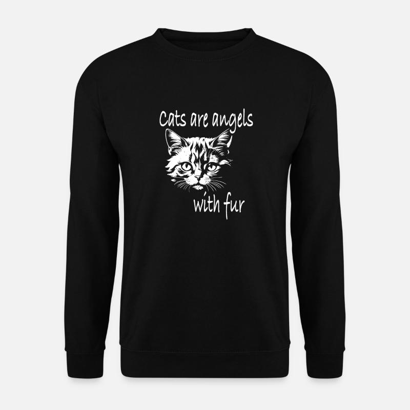 Cats are angels - Unisex Sweatshirt - black