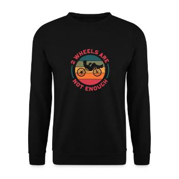 Two Wheels Are Not Enough Three Tired Bike Riding - Unisex Pullover - Schwarz - Vorne - Alina (178cm) & Michal (187cm)