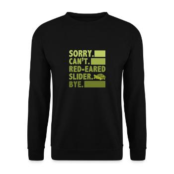 Sorry Can't Red-Eared Slider Bye Amphibian Reptile - Unisex Sweatshirt - black - Front - Alina (178cm) & Michal (187cm)