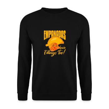 Empanadas Have Fillings Too Filled Pastries - Unisex Sweatshirt - black - Front - Alina (178cm) & Michal (187cm)