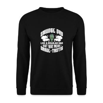 Smudge Dad Like A Dad Regular, mais bien plus - Sweat-shirt Unisexe - noir - Devant - Alina (178cm) & Michal (187cm)