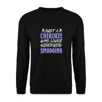 Juste un Cherokee qui aime purifier son énergie - Sweat-shirt Unisexe - noir - Devant - Alina (178cm) & Michal (187cm)