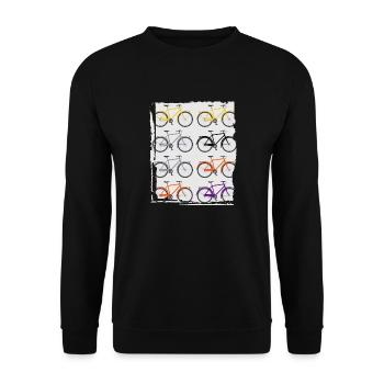 Vintage Retro Fahrräder - Unisex Pullover - Schwarz - Vorne - Alina (178cm) & Michal (187cm)