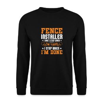 papa est mon nom, construire des clôtures est mon jeu Design - Sweat-shirt Unisexe - noir - Devant - Alina (178cm) & Michal (187cm)