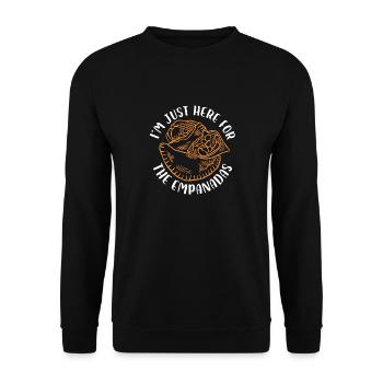 Im just here for the empanadas Design - Unisex Sweatshirt - black - Front - Alina (178cm) & Michal (187cm)