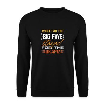 went for big fave stayed for the okapiz Design - Unisex Sweatshirt - black - Front - Alina (178cm) & Michal (187cm)