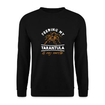 feeding my tarantula is my cardio Design - Unisex Sweatshirt - black - Front - Alina (178cm) & Michal (187cm)
