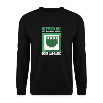 réseau papa comme régulier plus lantastique Design - Sweat-shirt Unisexe - noir - Devant - Alina (178cm) & Michal (187cm)