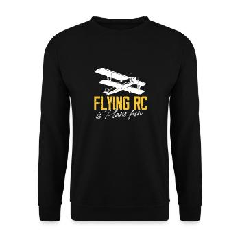 flying rc is plane fun Design for a rc plane - Unisex Pullover - Schwarz - Vorne - Alina (178cm) & Michal (187cm)