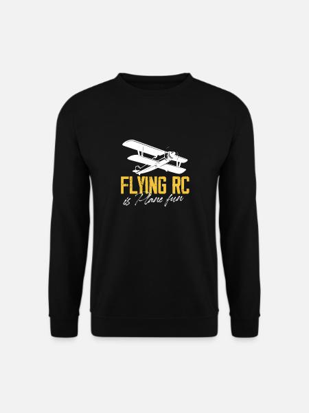 flying rc is plane fun Design for a rc plane - Unisex Pullover - Schwarz