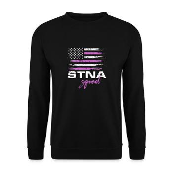 stna squad american flag Design for a nursing - Unisex Sweatshirt - black - Front - Alina (178cm) & Michal (187cm)