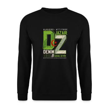 URBAN DZ - Sweat-shirt Unisexe - noir - Devant - Alina (178cm) & Michal (187cm)