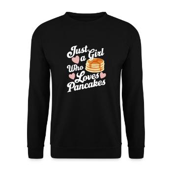 Pancakes Breakfast Food Pancake - Unisex Sweatshirt - black - Front - Alina (178cm) & Michal (187cm)