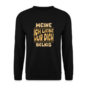 Belkis - Sweat-shirt Unisexe - noir - Devant - Alina (178cm) & Michal (187cm)