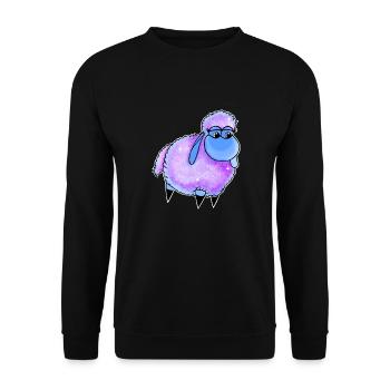 Wolly Sheepling Sprinkle - Unisex Pullover - Schwarz - Vorne - Alina (178cm) & Michal (187cm)