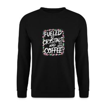 La force grâce aux cristaux et à la caféine - Sweat-shirt Unisexe - noir - Devant - Alina (178cm) & Michal (187cm)