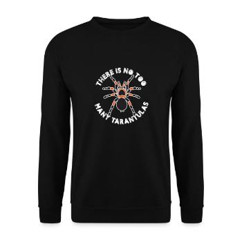 il n’y a pas trop de tarentules Design - Sweat-shirt Unisexe - noir - Devant - Alina (178cm) & Michal (187cm)