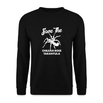 save the chilean tarantula Design for a tarantula - Unisex Pullover - Schwarz - Vorne - Alina (178cm) & Michal (187cm)