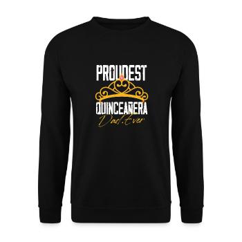 papa quinceanera le plus fier de tous les temps Design - Sweat-shirt Unisexe - noir - Devant - Alina (178cm) & Michal (187cm)