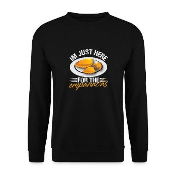 Im just here for the empanadas Design for a - Unisex Sweatshirt - black - Front - Alina (178cm) & Michal (187cm)