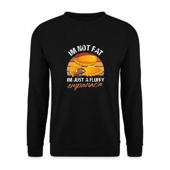 Im not fat Im just a fluffy empanada Design - Unisex Sweatshirt - black - Front - Alina (178cm) & Michal (187cm)