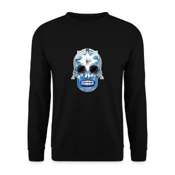 skull 2 - Unisex Sweatshirt - black - Front - Alina (178cm) & Michal (187cm)