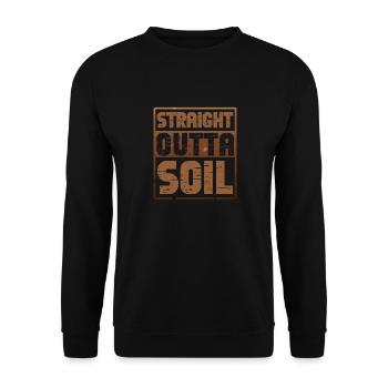 Straight Outta Soil Agricultural Scientist - Unisex Sweatshirt - black - Front - Alina (178cm) & Michal (187cm)
