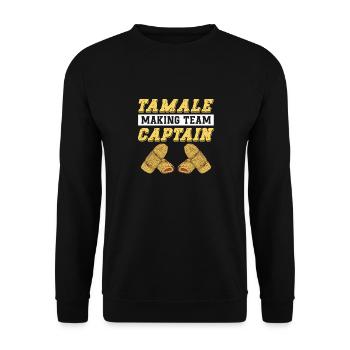 Tamale Making Team Capitaine Tamales mexicains - Sweat-shirt Unisexe - noir - Devant - Alina (178cm) & Michal (187cm)