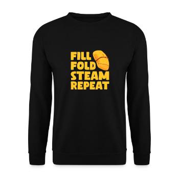 Remplir Plier Vapeur Répéter Cuisine latino-américaine - Sweat-shirt Unisexe - noir - Devant - Alina (178cm) & Michal (187cm)