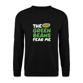 La casserole de haricots verts Fear Me Green Bean - Sweat-shirt Unisexe - noir - Devant - Alina (178cm) & Michal (187cm)
