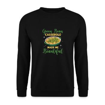 La casserole de haricots verts m’a rendue belle - Sweat-shirt Unisexe - noir - Devant - Alina (178cm) & Michal (187cm)