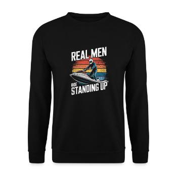 Adrénaline sur l’eau - Sweat-shirt Unisexe - noir - Devant - Alina (178cm) & Michal (187cm)