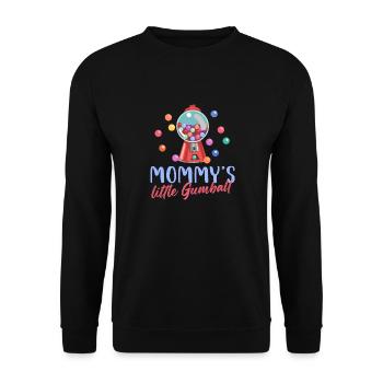 Mommy's Little Gumball Bubblegum Chewing Gum - Unisex Pullover - Schwarz - Vorne - Alina (178cm) & Michal (187cm)