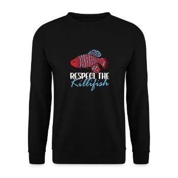 Respect de l’aquarium de poissons tropicaux Killifish - Sweat-shirt Unisexe - noir - Devant - Alina (178cm) & Michal (187cm)
