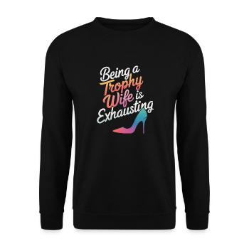 Frau Ehefrau Partnerin Familie Verheiratet - Unisex Pullover - Schwarz - Vorne - Alina (178cm) & Michal (187cm)