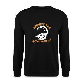 Respect The Monowheel Electric Unicycle EUC - Unisex Sweatshirt - black - Front - Alina (178cm) & Michal (187cm)