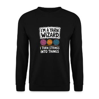 Knitting magic for creative minds - Unisex Sweatshirt - black - Front - Alina (178cm) & Michal (187cm)