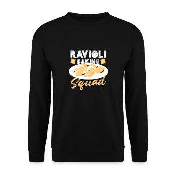 Ravioli Baking Squad Traditional Italian Pasta - Unisex Sweatshirt - black - Front - Alina (178cm) & Michal (187cm)