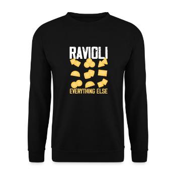 Ravioli Everything Else Italian Cuisine Culinary - Unisex Sweatshirt - black - Front - Alina (178cm) & Michal (187cm)