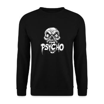 Psycho Skull - Unisex Sweatshirt - black - Front - Alina (178cm) & Michal (187cm)