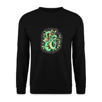 Snake - Unisex Sweatshirt - black - Front - Alina (178cm) & Michal (187cm)