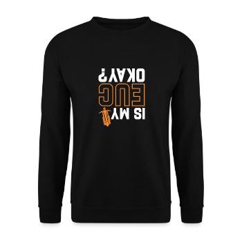 is my euc okay Design for a enthusiast of - Unisex Pullover - Schwarz - Vorne - Alina (178cm) & Michal (187cm)