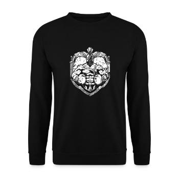Spartan Boxer Arts martiaux MMA - Sweat-shirt Unisexe - noir - Devant - Alina (178cm) & Michal (187cm)