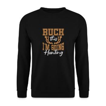 Buck This I M Going Hunting Shed Collecting - Sweat-shirt Unisexe - noir - Devant - Alina (178cm) & Michal (187cm)
