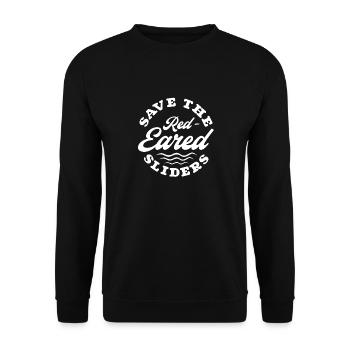 Save The Red-Eared Sliders Turtle Conservation - Unisex Pullover - Schwarz - Vorne - Alina (178cm) & Michal (187cm)