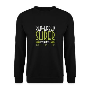 Red-Eared Slider Mom Reptile Pet Turtle - Unisex Sweatshirt - black - Front - Alina (178cm) & Michal (187cm)