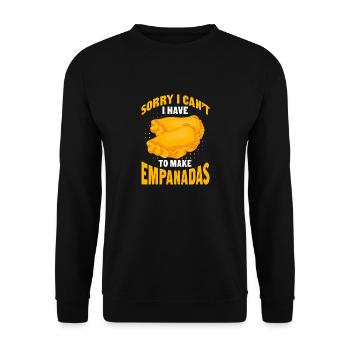 Sorry I Can't I Have To Make Empanadas - Unisex Sweatshirt - black - Front - Alina (178cm) & Michal (187cm)